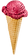 Raspberry Ice Cream Cone