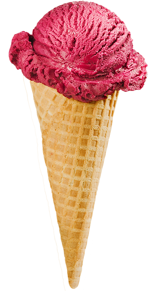 Raspberry Ice Cream Cone