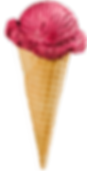Raspberry Ice Cream Cone