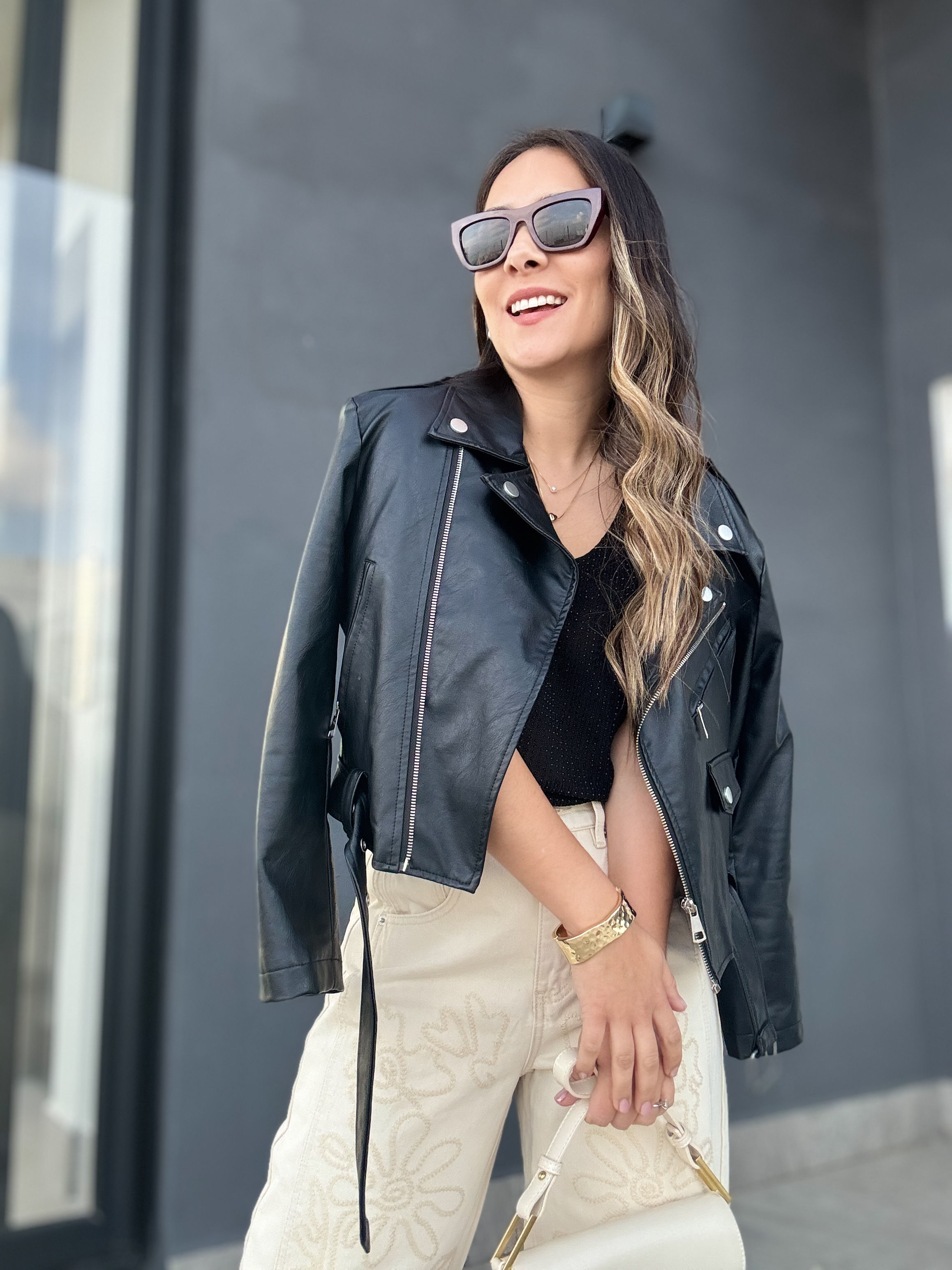 CHAQUETA EFECTO CUERO 162736 162720