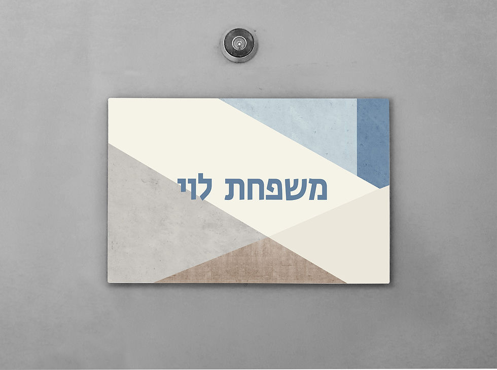 תמונה ממוזערת: מזוזה מעוצבת לדלת ושלט תואם עם כיתוב אישי