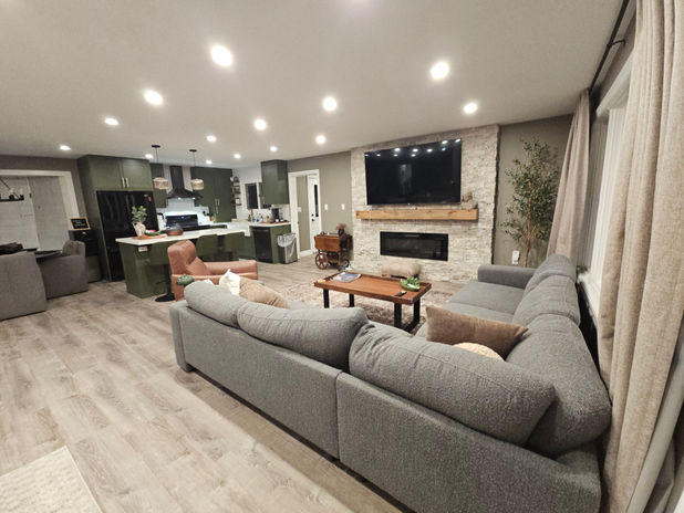 Full home renovation in Muskoka with modern finishes and open concept design