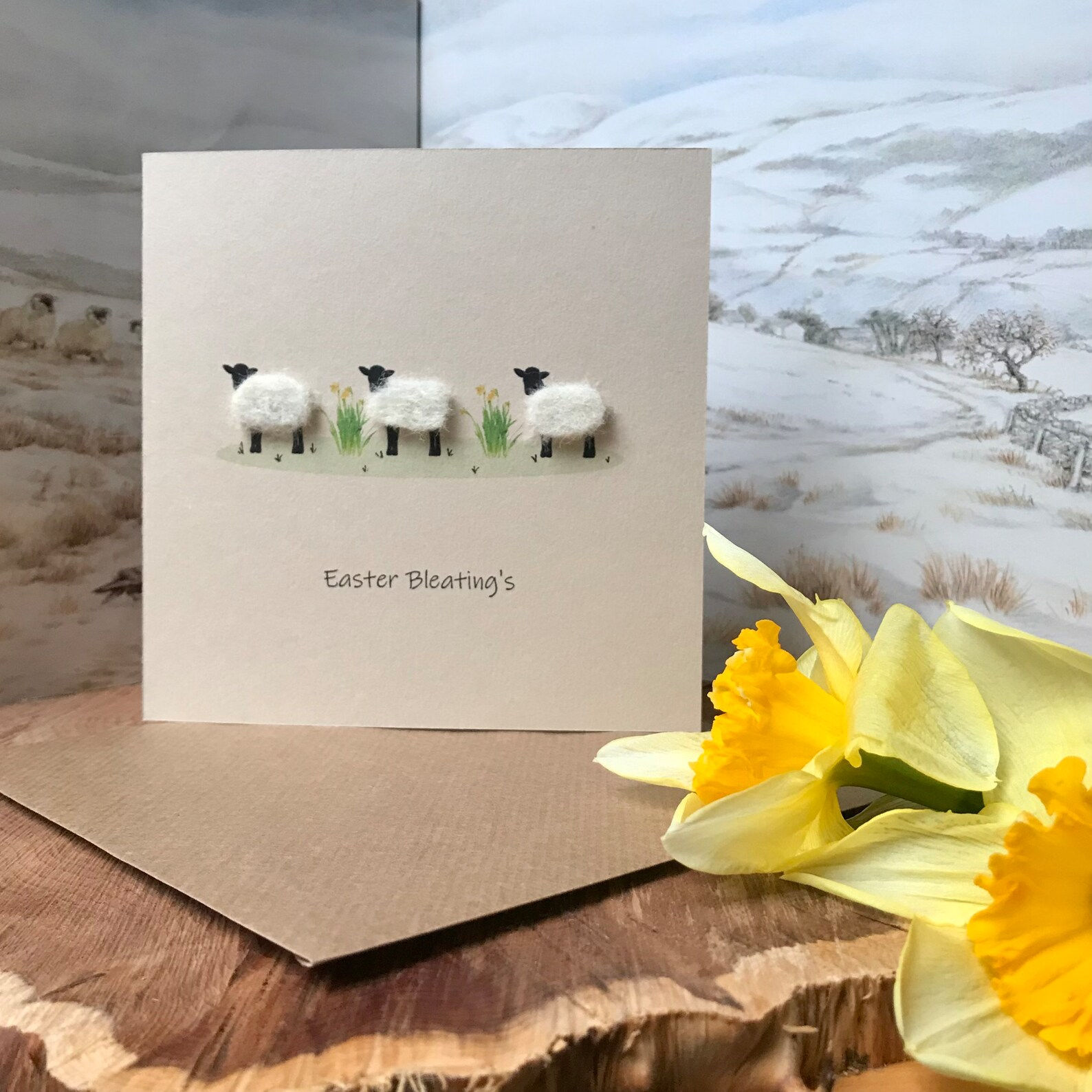 Happy Easter Card | Lamb Easter Card | Handmade | Personalised