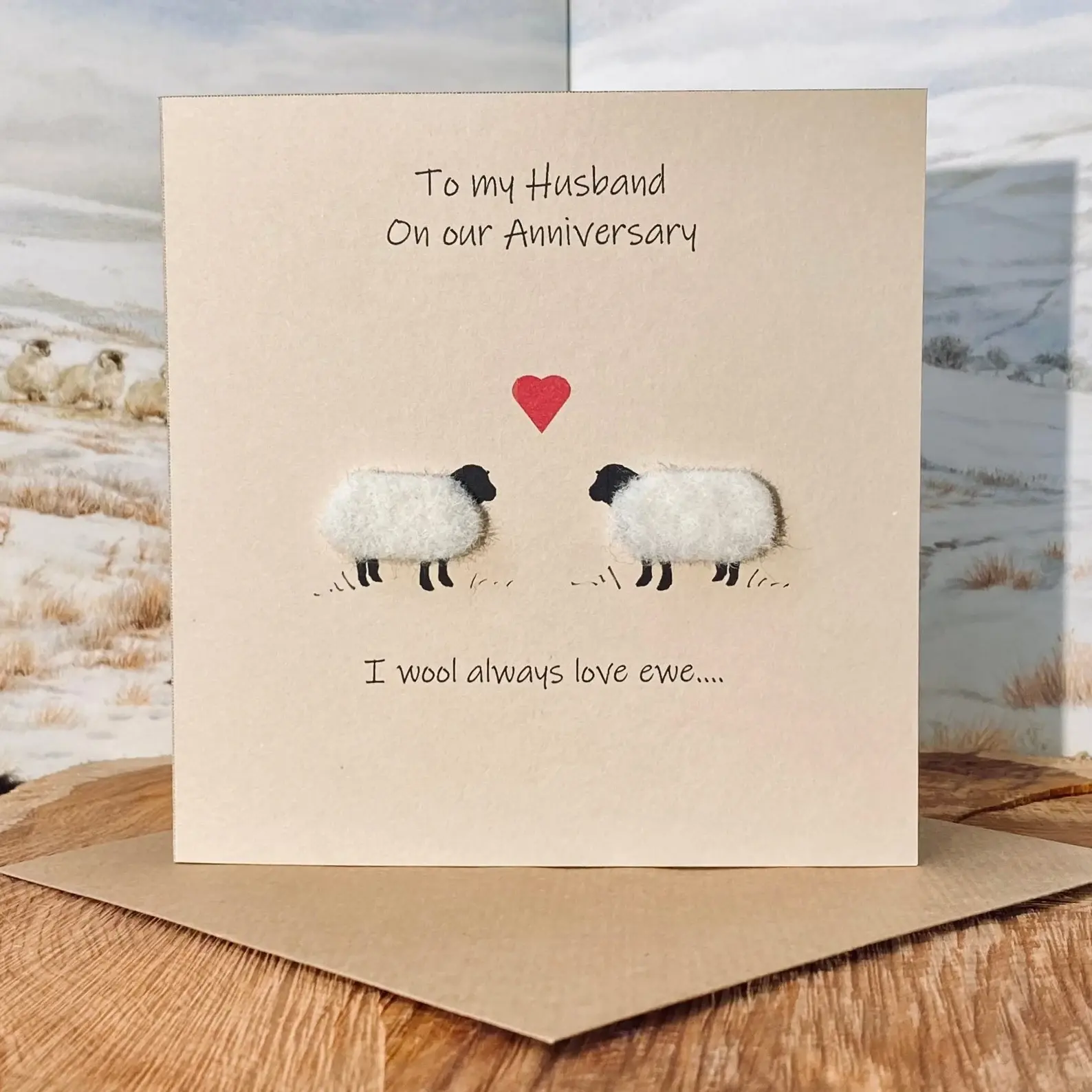 Husband Anniversary Card | Sheep Card | Love Card |