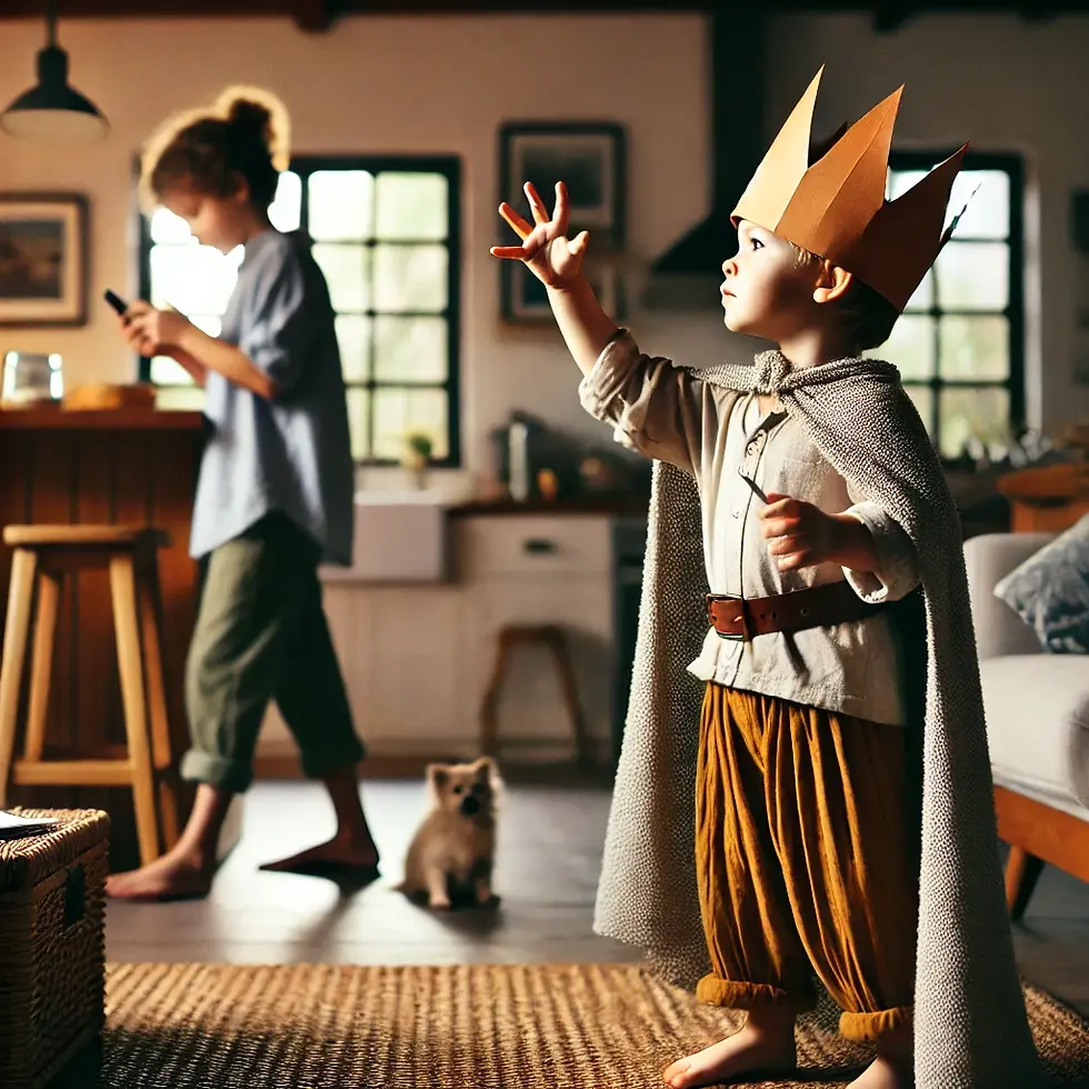 Child trying to get parent's attention while parent looks at phone, demonstrating phubbing and its impact on family connection