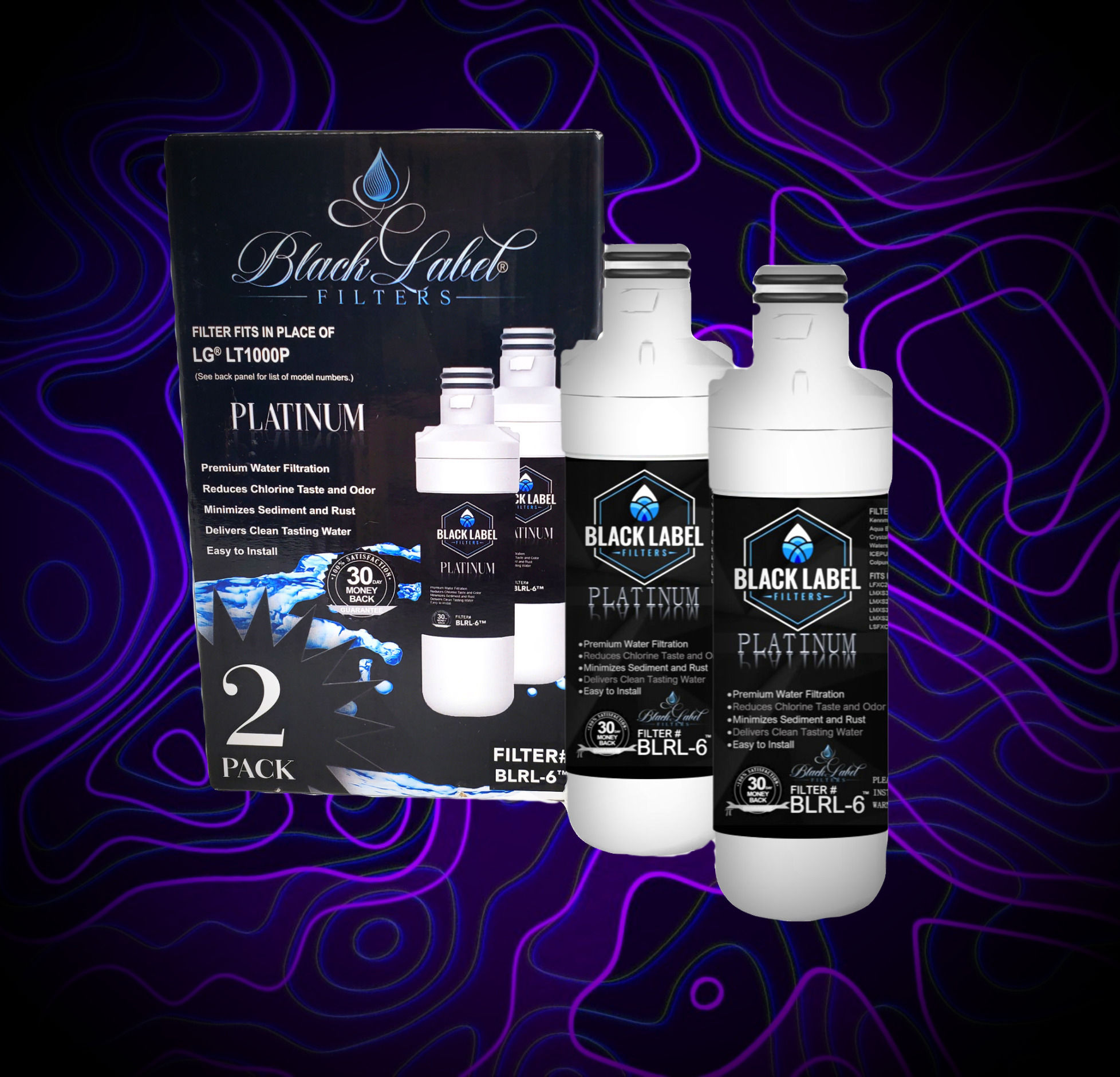 Black Label Filters® BLRF-6® 2-Pack Fits LG® LT1000P®