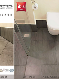 bathroom floor tile grout repair