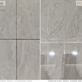 Marble effect tile grout sealing finish Singapore