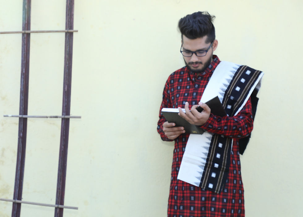 Thumbnail: Maroon Black Sambalpuri Kurta