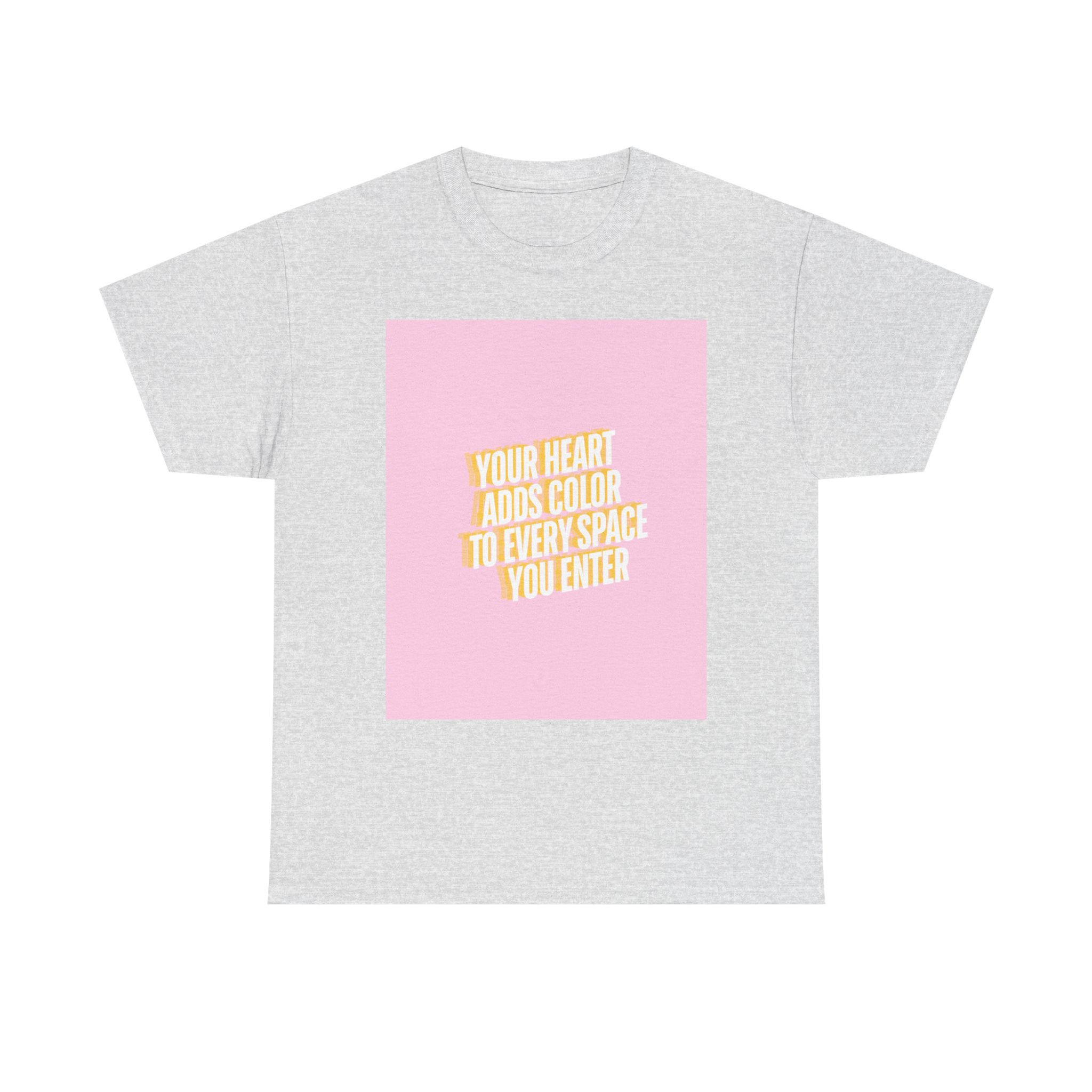 Little Reminder T-Shirt "Adds Color" – Punch Heart Edition | Ash