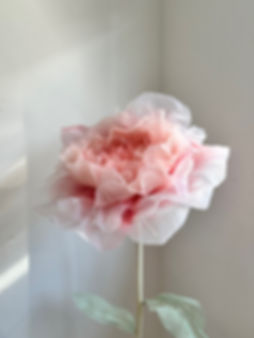 Pink Organza Peony Standing Flower
