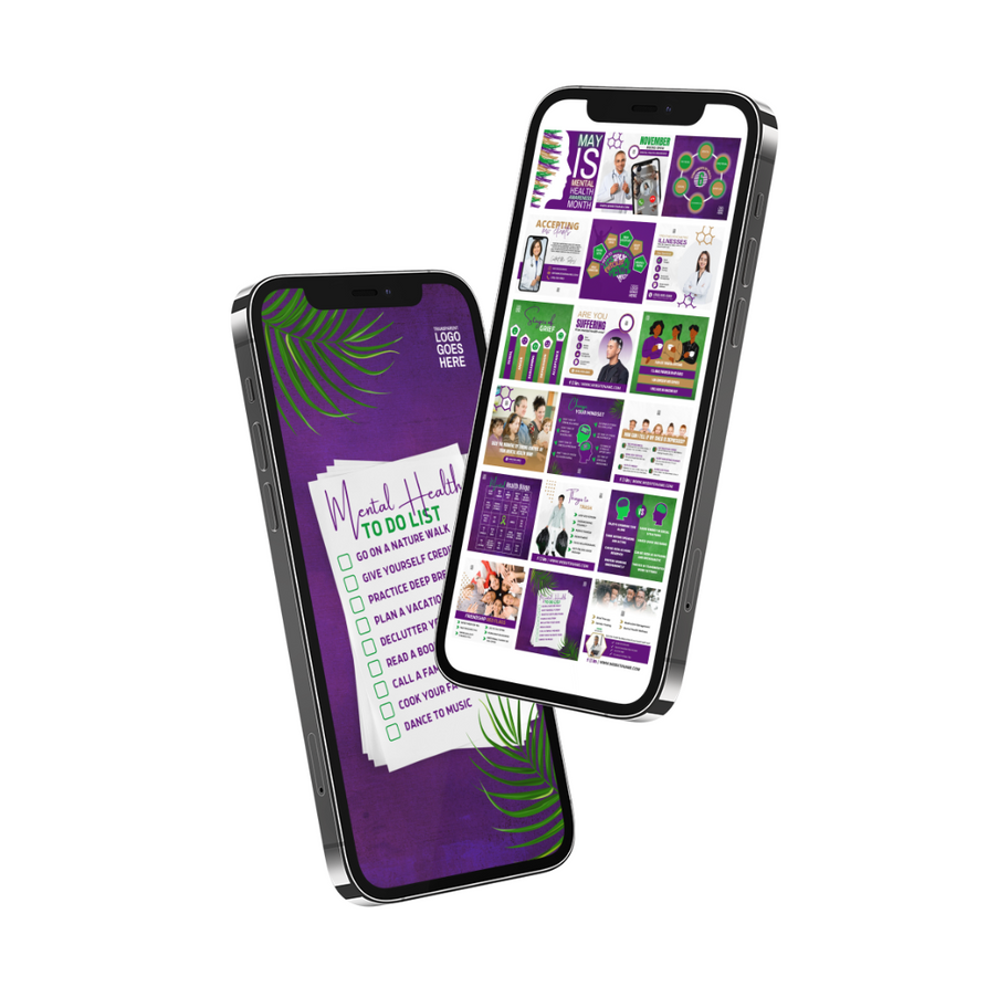 120 DIY Mental Health Awareness Social Media Templates