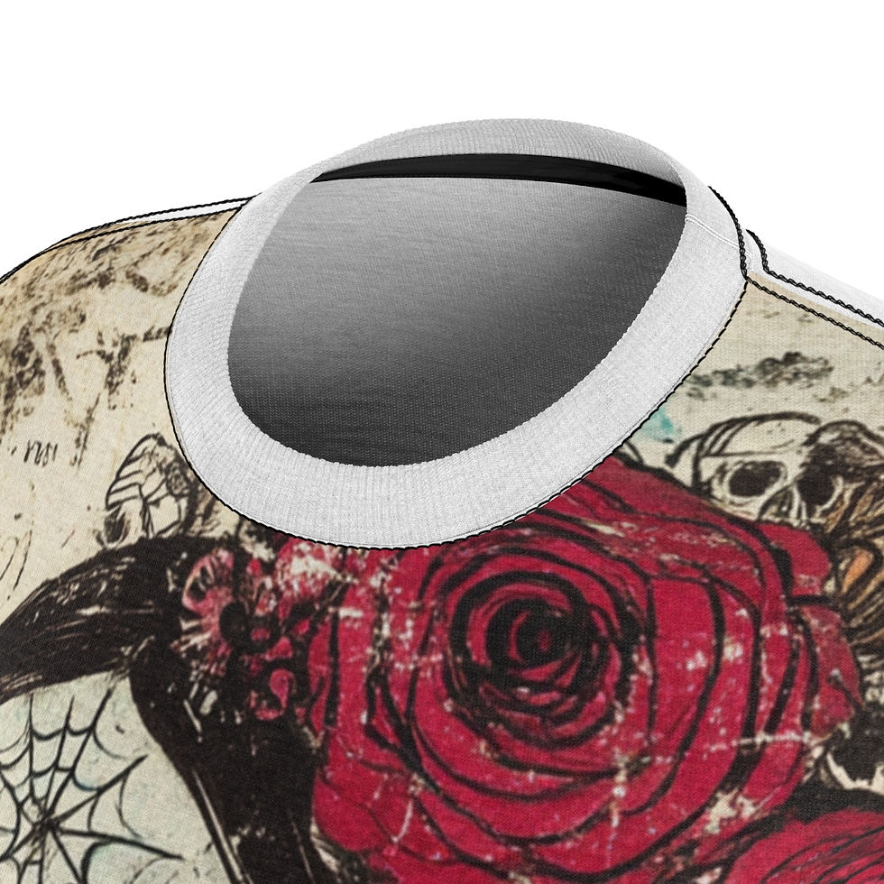 Thumbnail: Rose Adorned Skeleton - All-Over Print T-Shirt