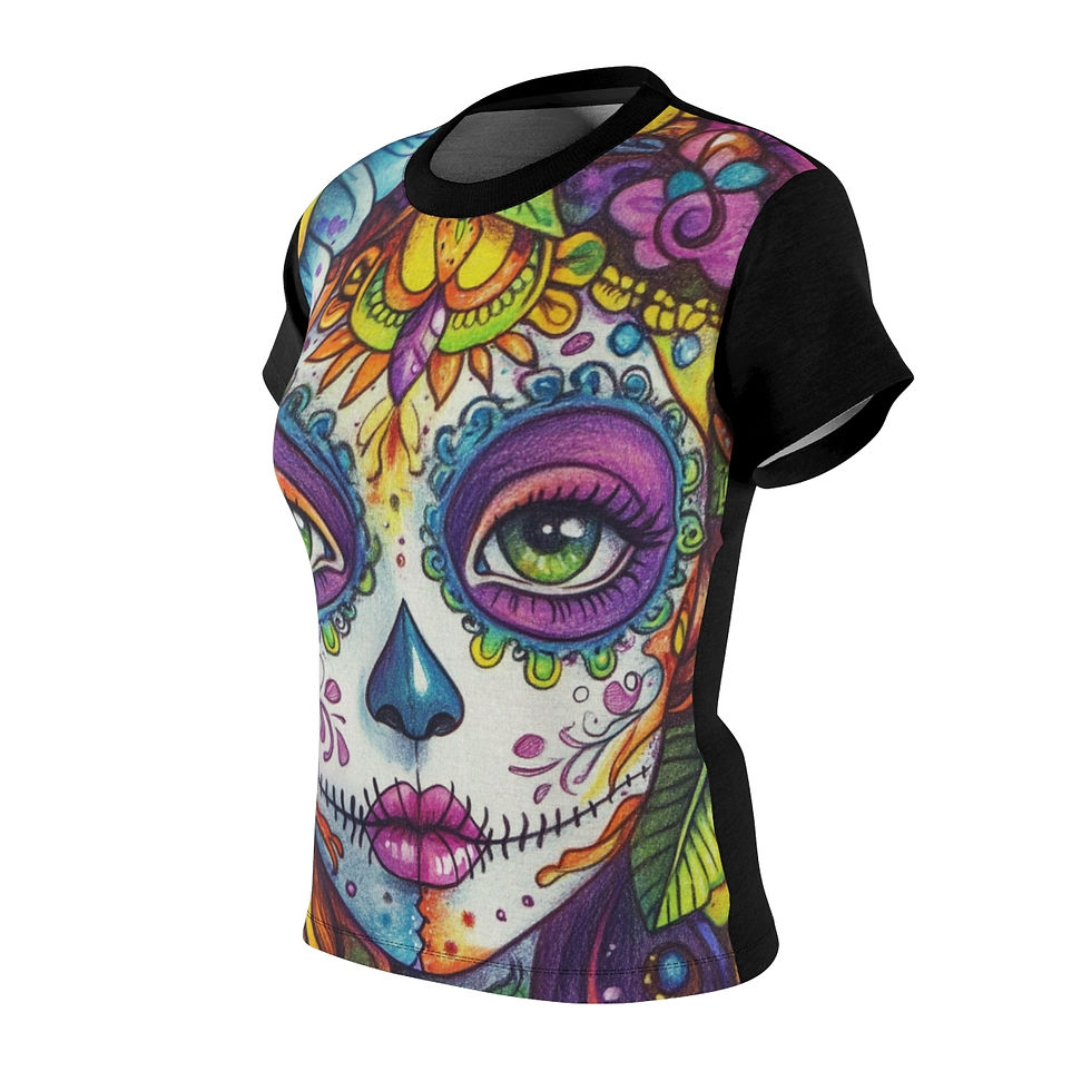 Thumbnail: Colorful Spirit Skull - All-Over Print T-Shirt