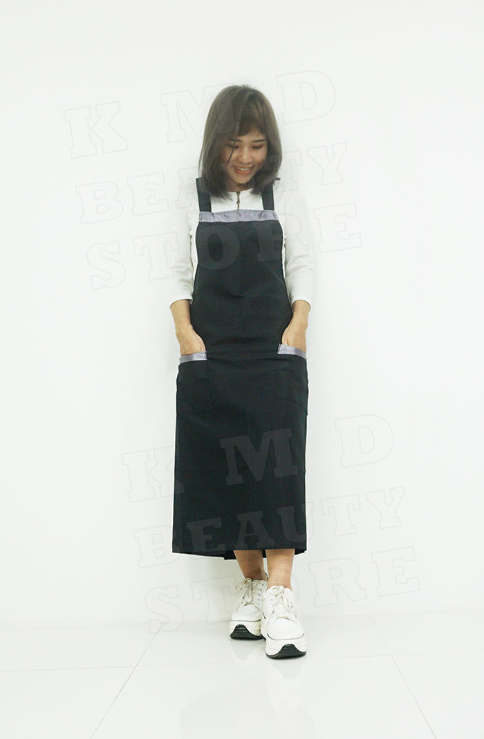 Thumbnail: KMD9952A เสื้อคลุมช่าง แบบยาว ขอบเทา