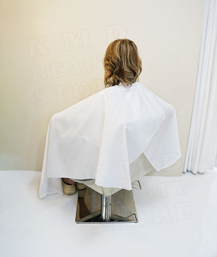 Thumbnail: K98324W ผ้าคลุมซอย สีขาว มีโลโก้