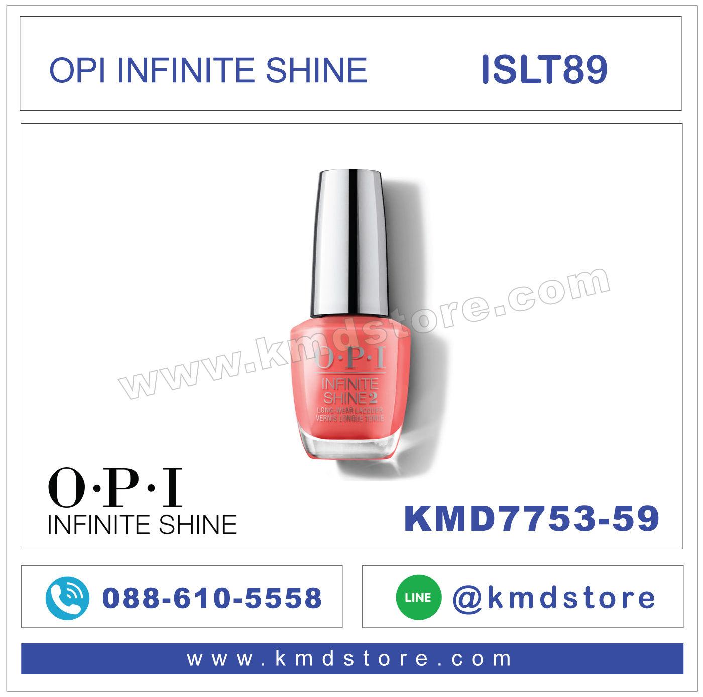 KMD7753-59 สีทาเล็บ OPI INFINITE SHINE - Tempura-ture is Rising! / ISLT89
