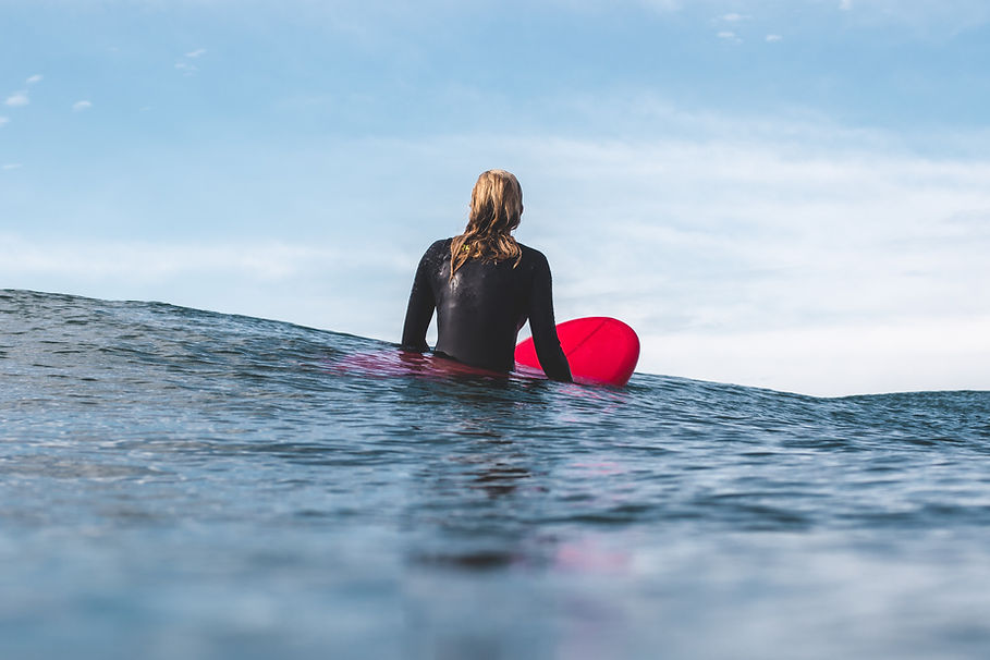 Surfer Waiting Waves