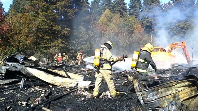 Un incendie détruit une porcherie à