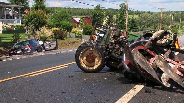 Collision entre une voiture et un tr