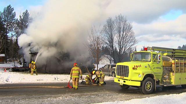 Un incendie détruit une maison