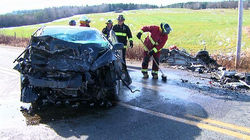 Violent face-à-face sur la route 112