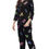 Thumbnail: LOTIK Women's Cotton Alphabet Printed Full Sleeve Front Open Nightsuit Set