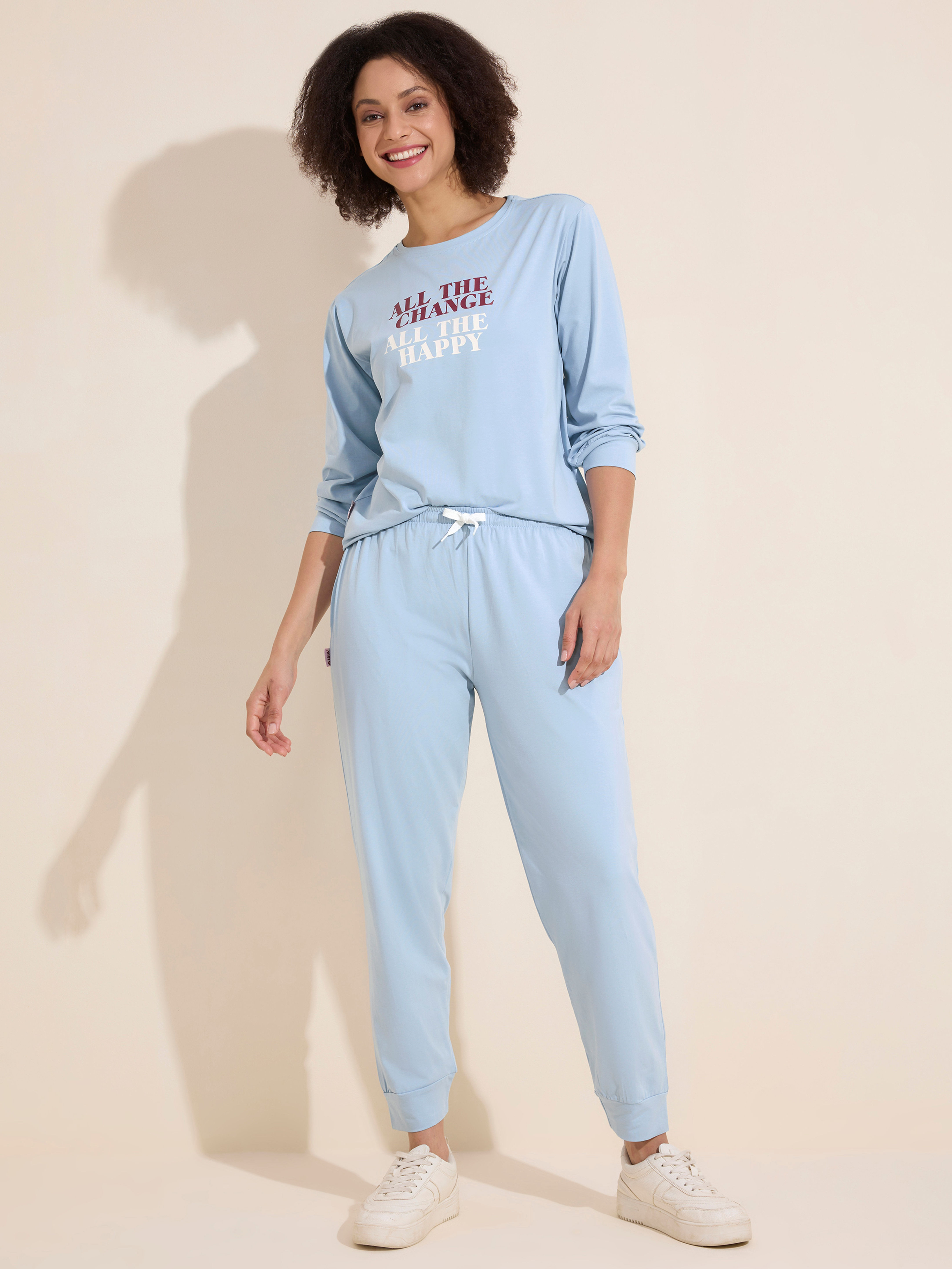 LOTIK COTTON Women's solid Top &Payjama Nightsuit Set