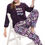 Thumbnail: LOTIK Women's Cotton Alphabet Printed Full Sleeve Top & Payjama Nightsuit Set
