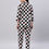 Thumbnail: LOTIK Women's Cotton Checks Printed Front Open Full Sleeve Nightsuit Set
