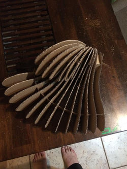 Wave design cardboard prototyping.