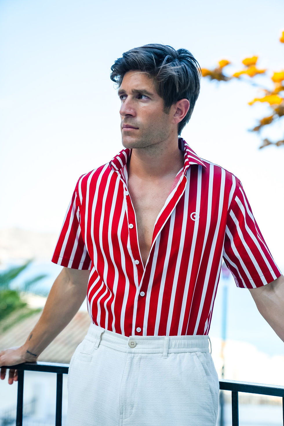 Miniatura: Camisa Rayas Rojas y Blancas Indiana