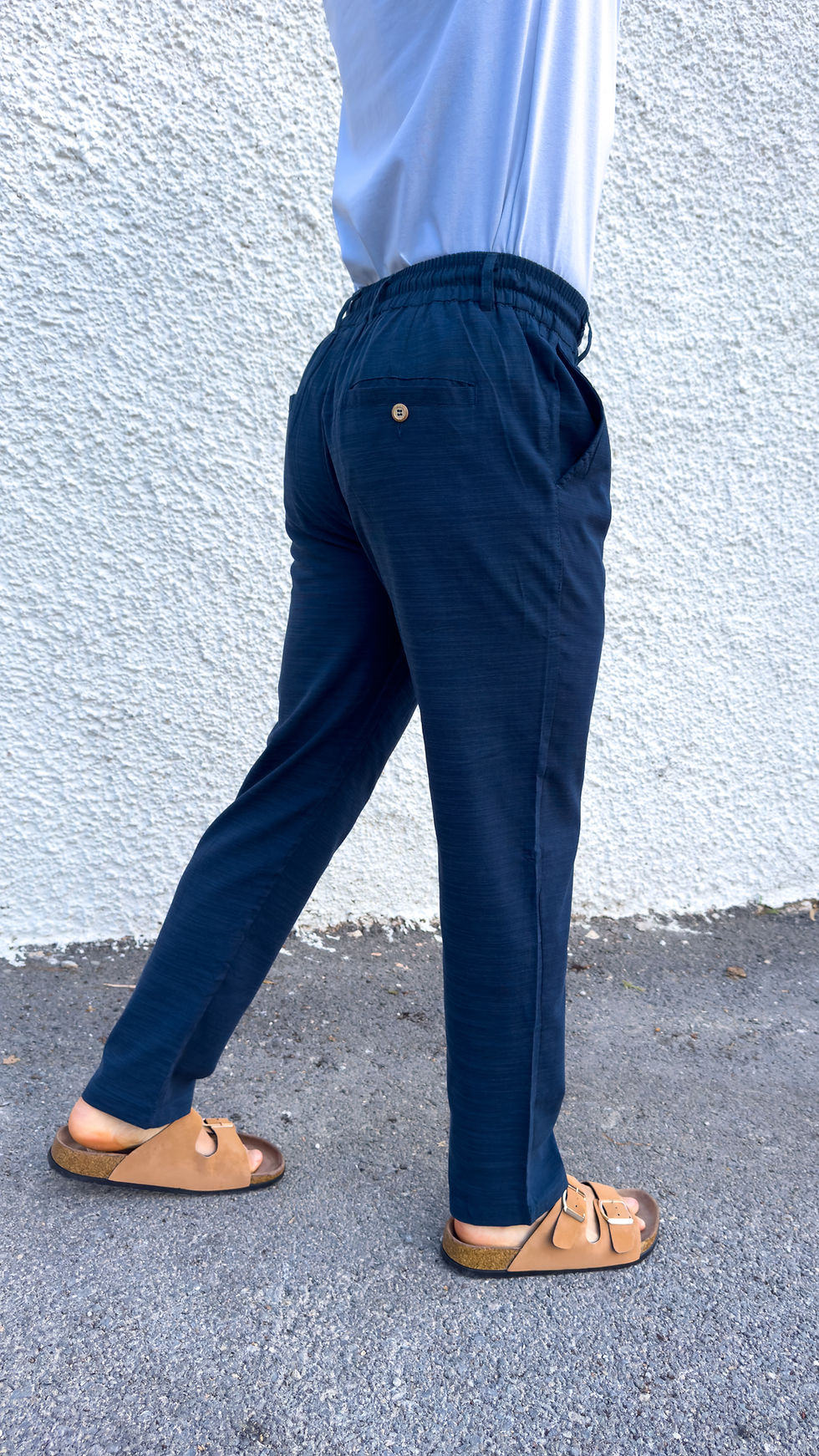 Miniature : Pantalón Lino Azul Marino