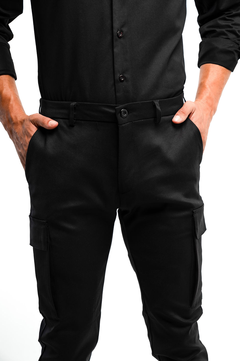 Miniature : Pantalón Chino con Bolsillos Negro Nápoles