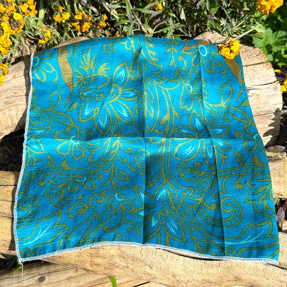 Thumbnail: Marine Teal Sari Headscarf