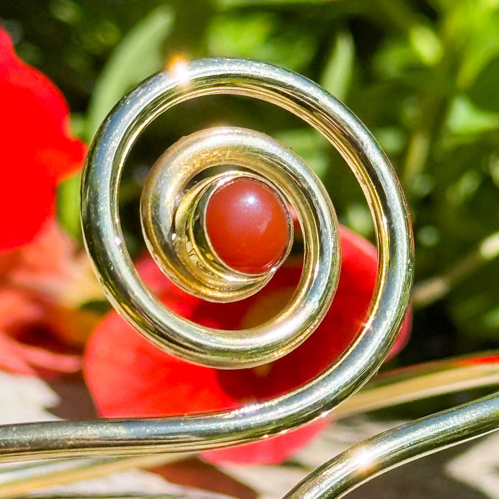 Thumbnail: Carnelian Brass Kundalee Arm Cuff