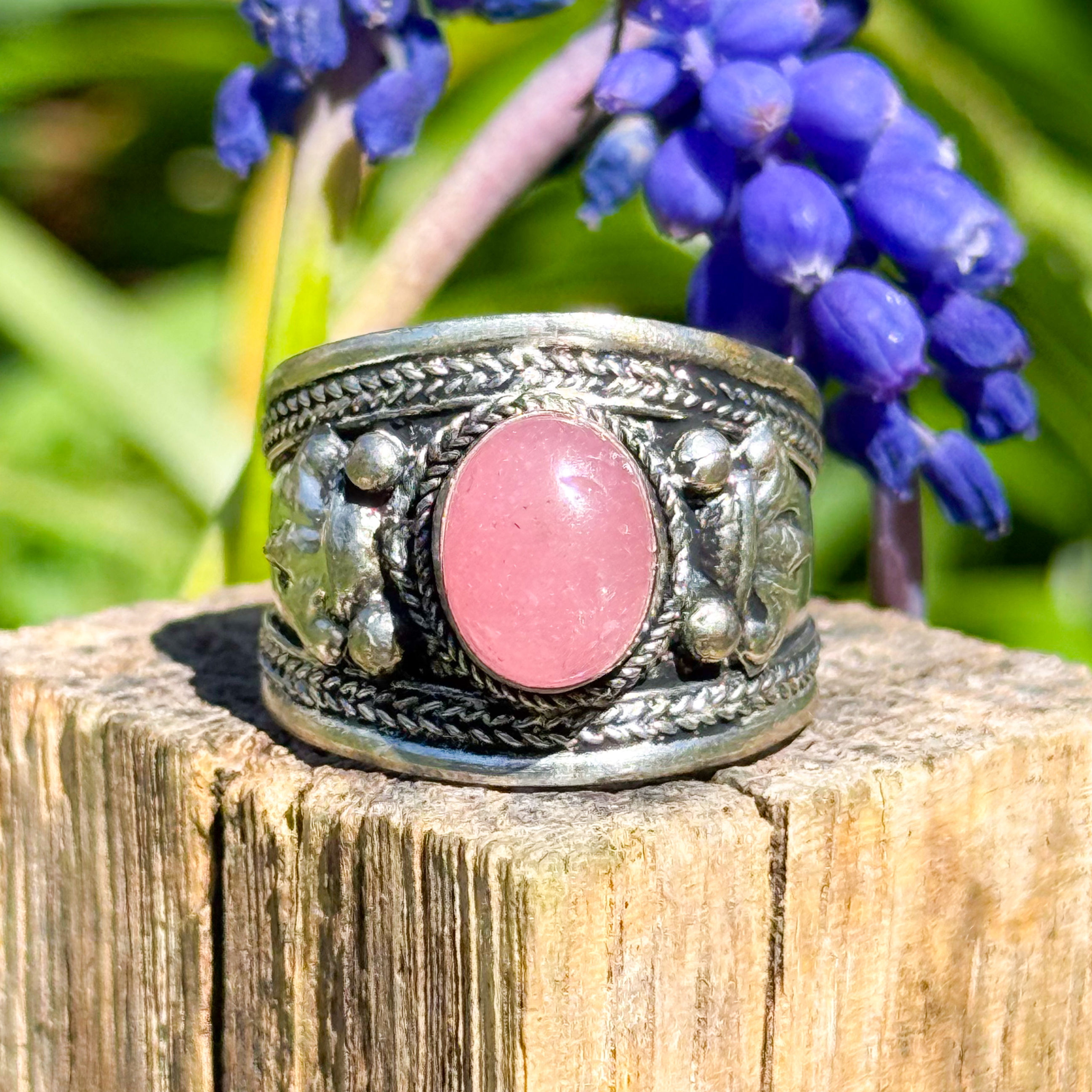 Pink Tibetan Ring