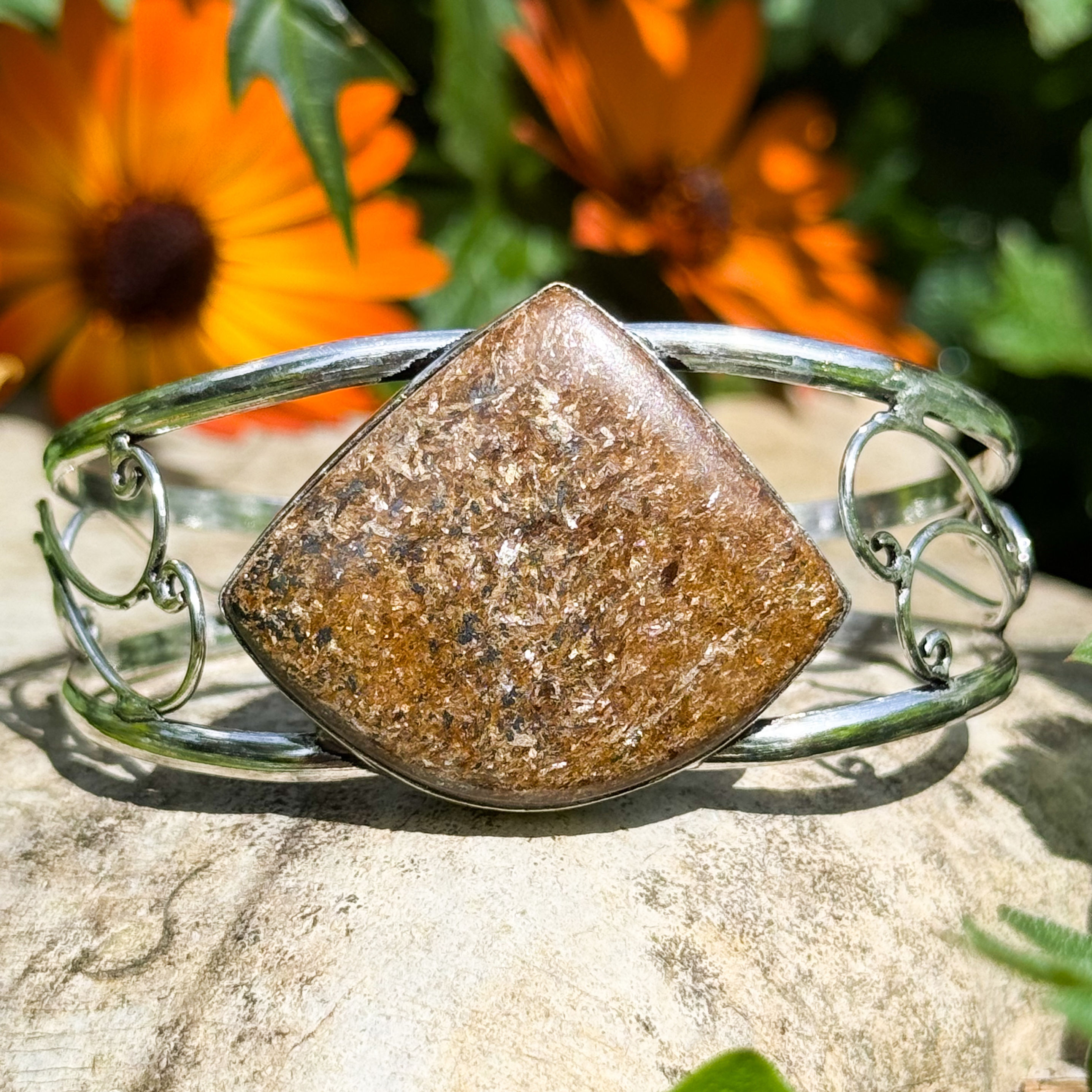 Large Bronzite Stone Cuff