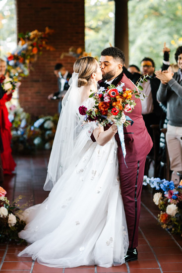 Bride and groom at wedding in chicago