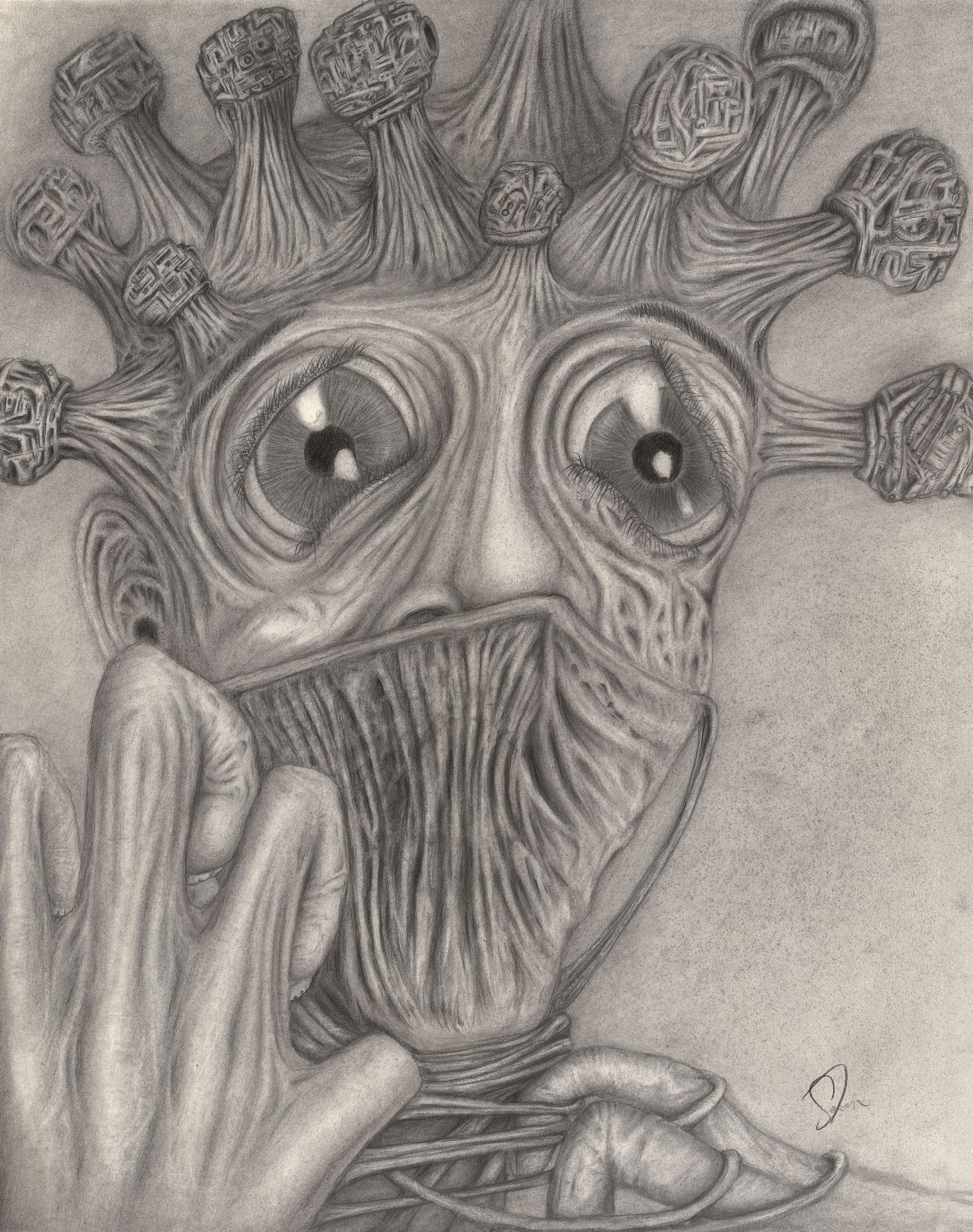 Covid Head 19 (Signed Print)