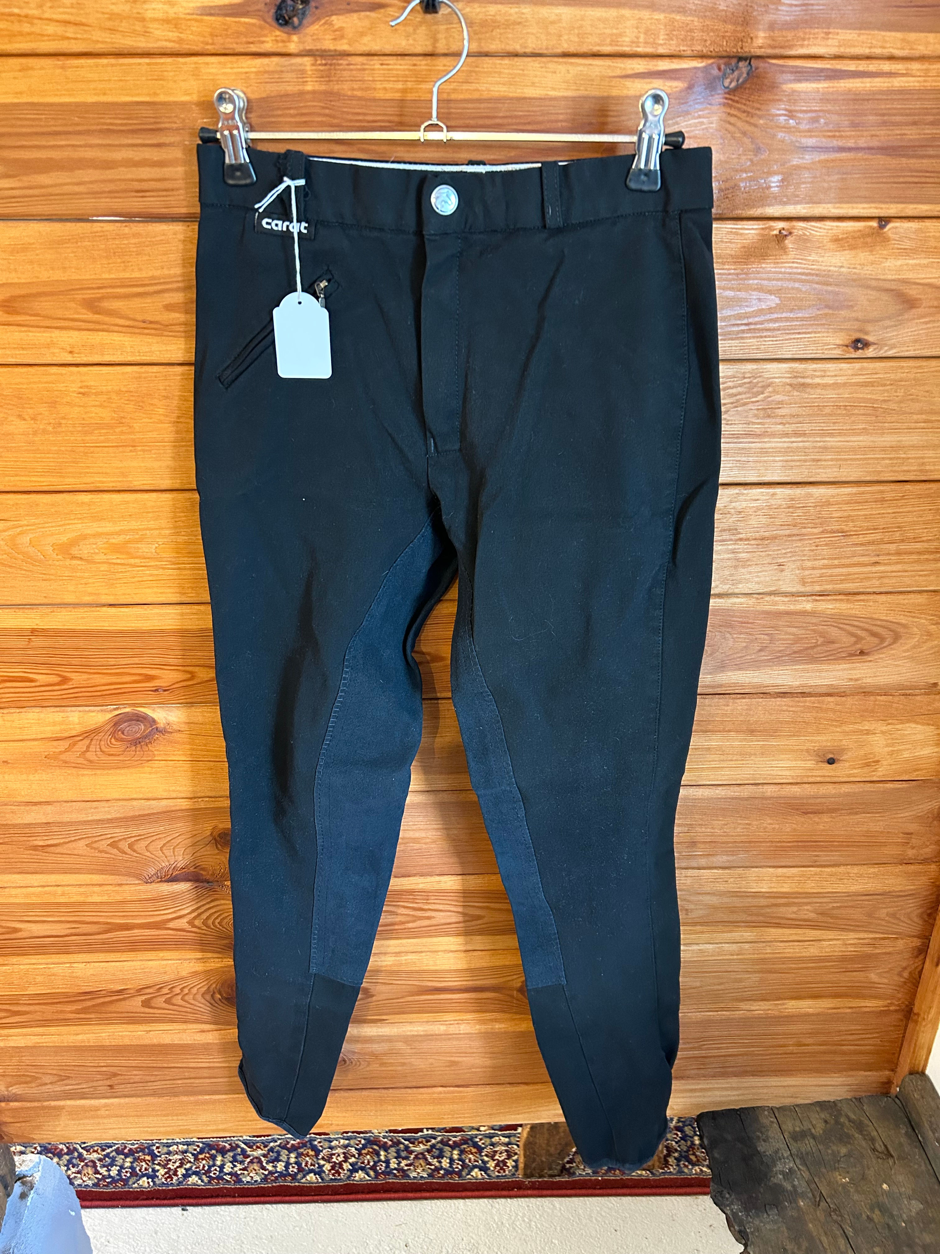 Carat Ridebukser m/fuldskind i sort ,str 170