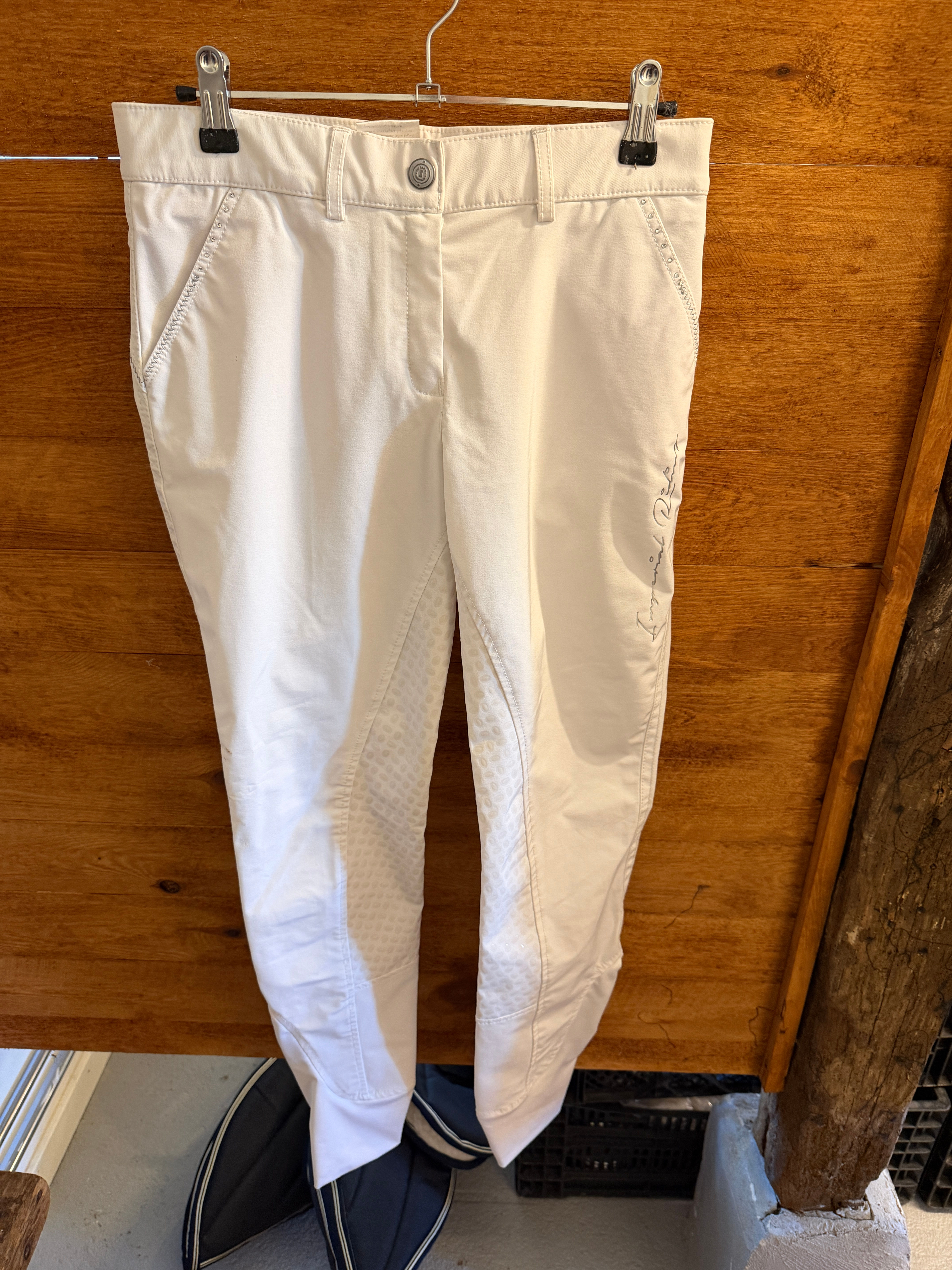 Imperial Ridning Ridebukser m/fuld grip i hvid, str 76