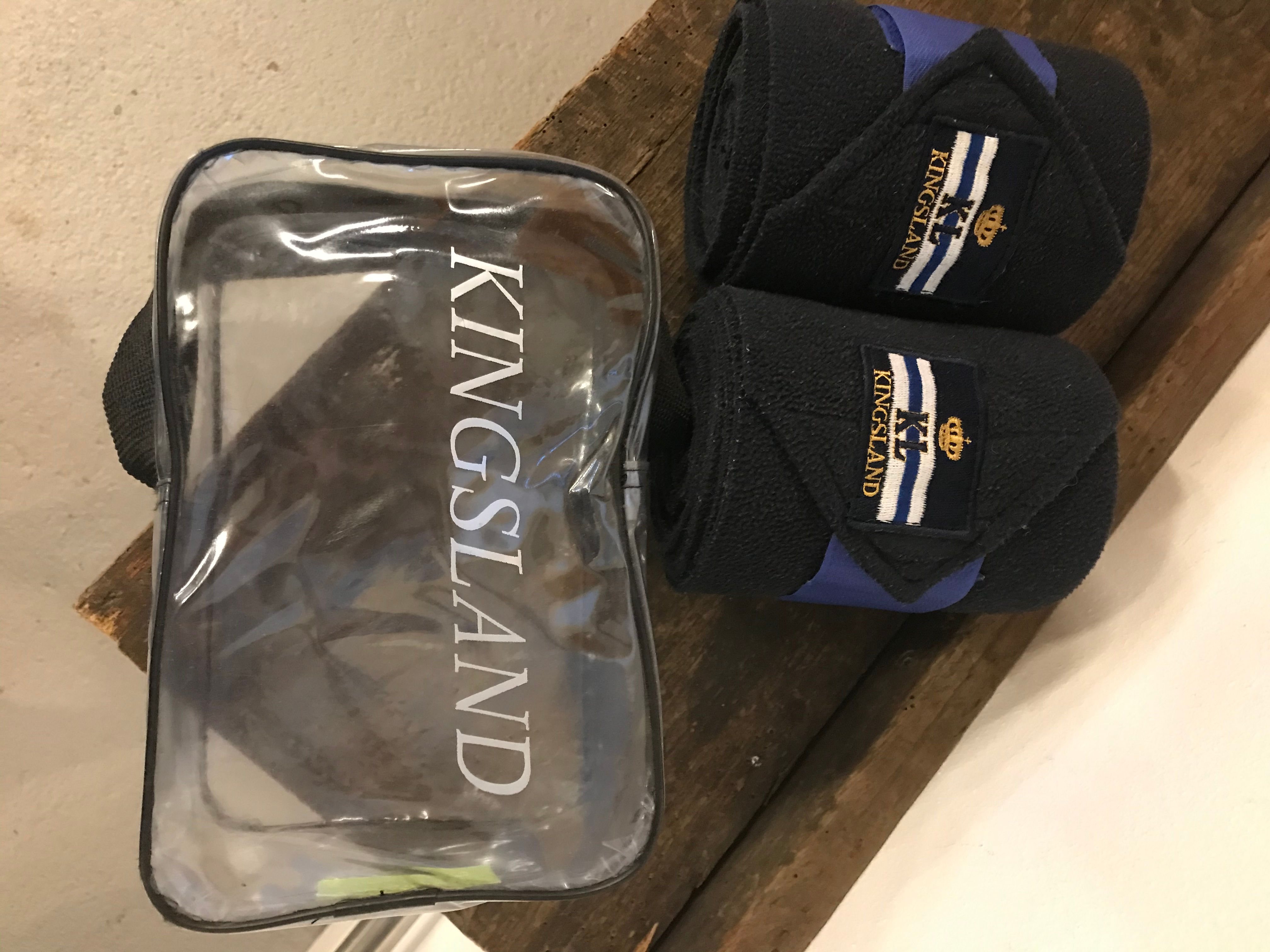 Kingsland Fleece bandager i blå m/ logo