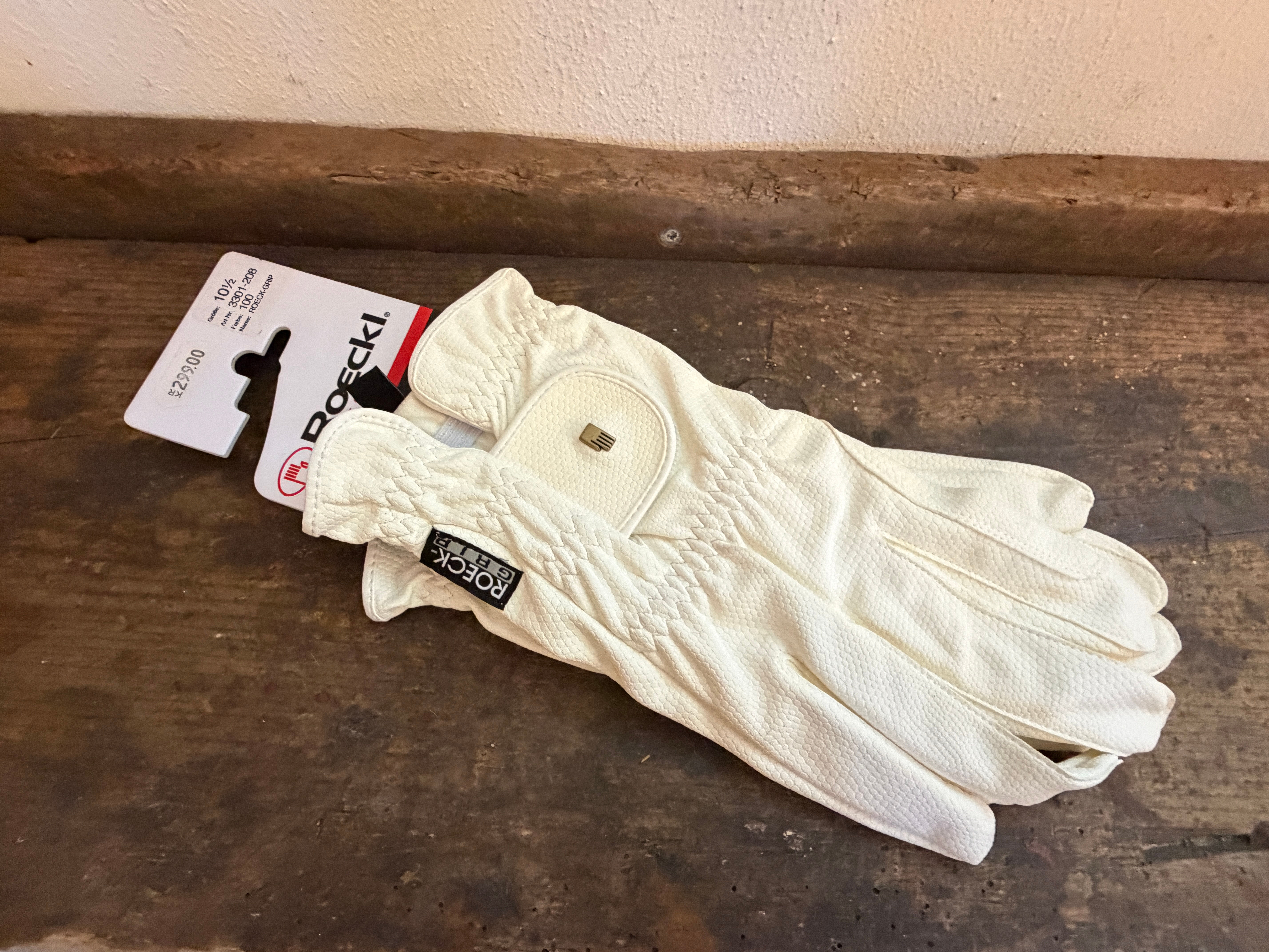 Roeckl Handsker i hvid, str 10,5