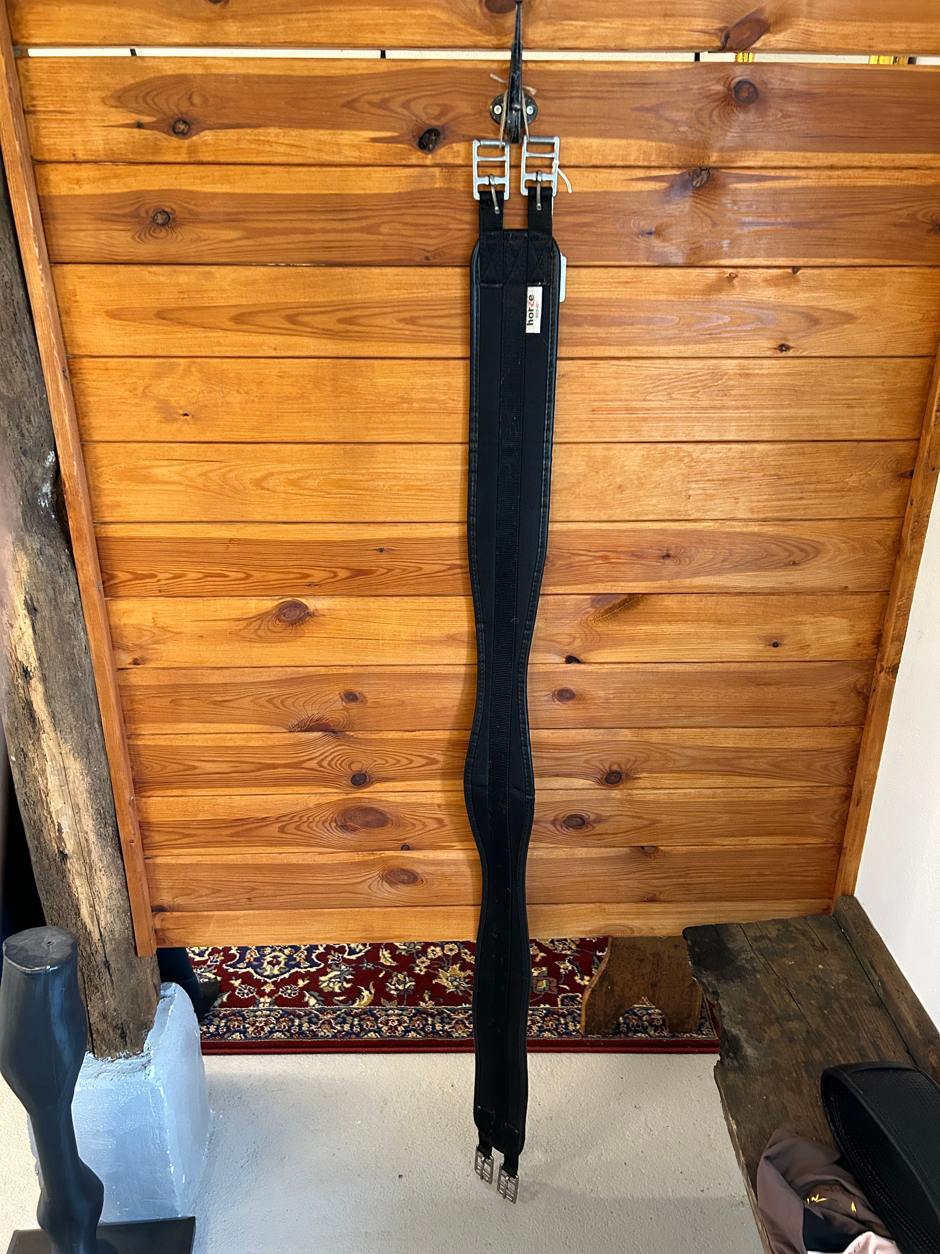 Horze gjord i sort, str 150 cm