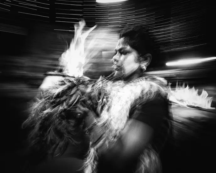 Kulasai dasara in black-and-white fine art
