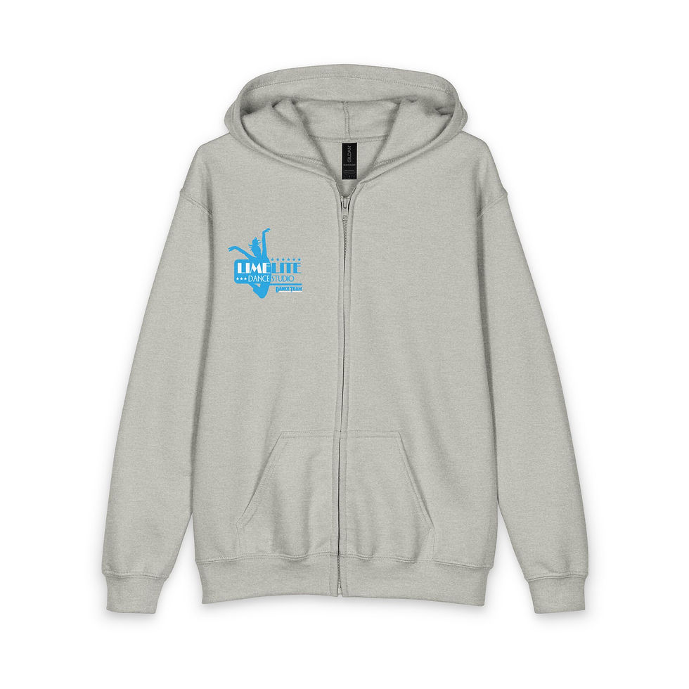Thumbnail: Youth Zipped Hoodie - Lime Life Dance Studio Logo