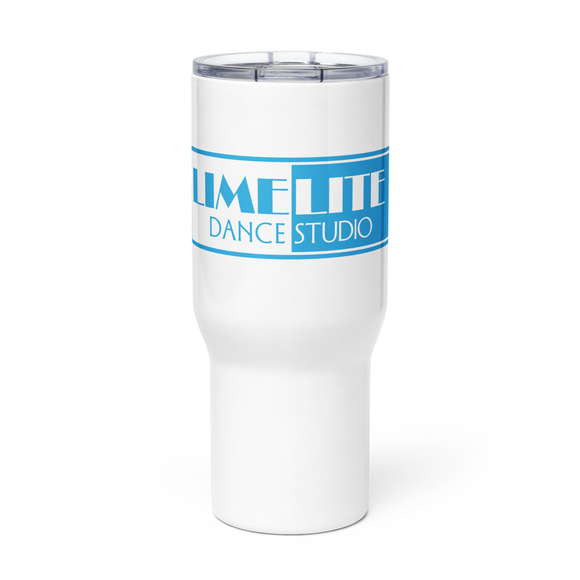 Limelite Blue Travel mug with a handle