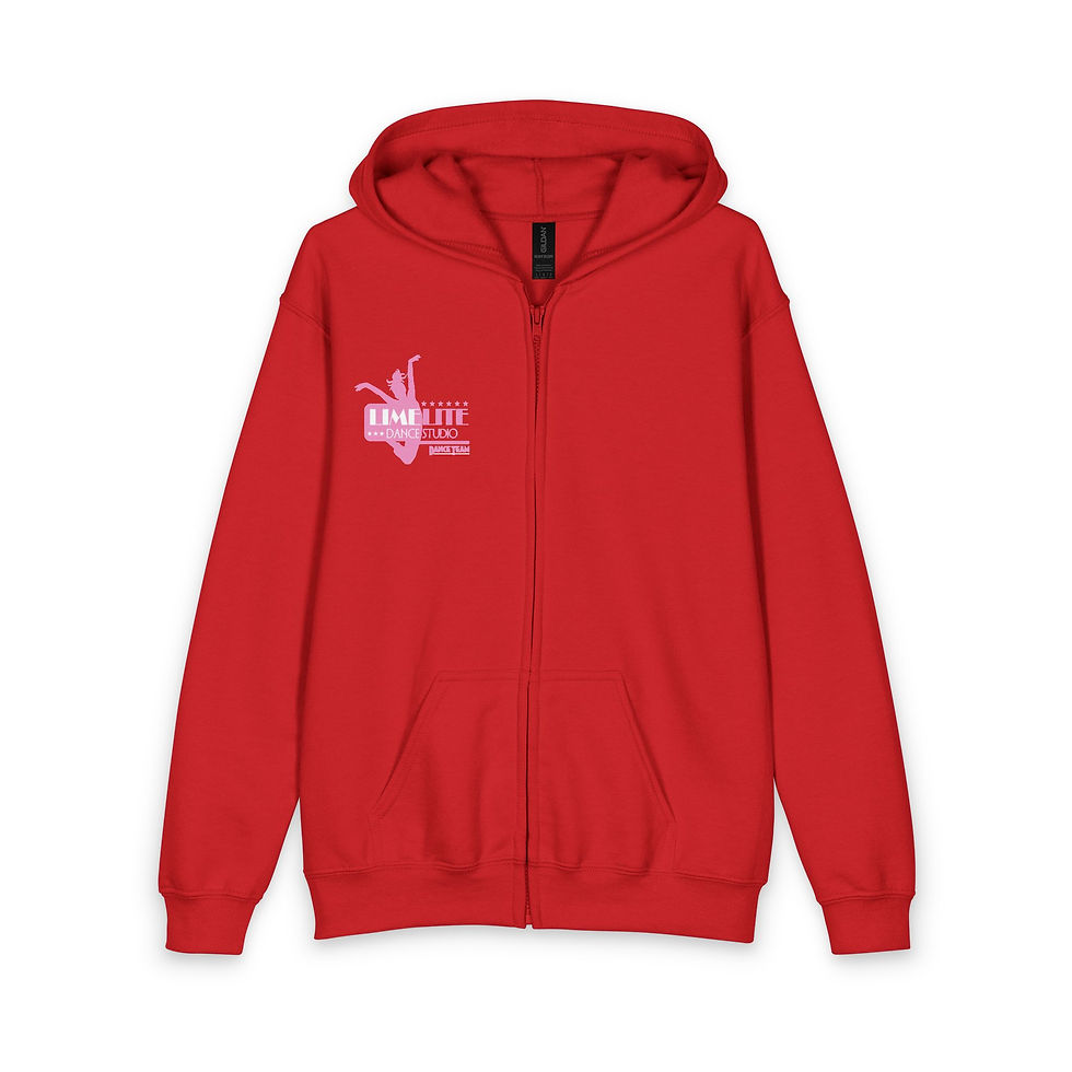 Thumbnail: Youth Zipped Hoodie — Limelite Dance Studio Logo (Pink)