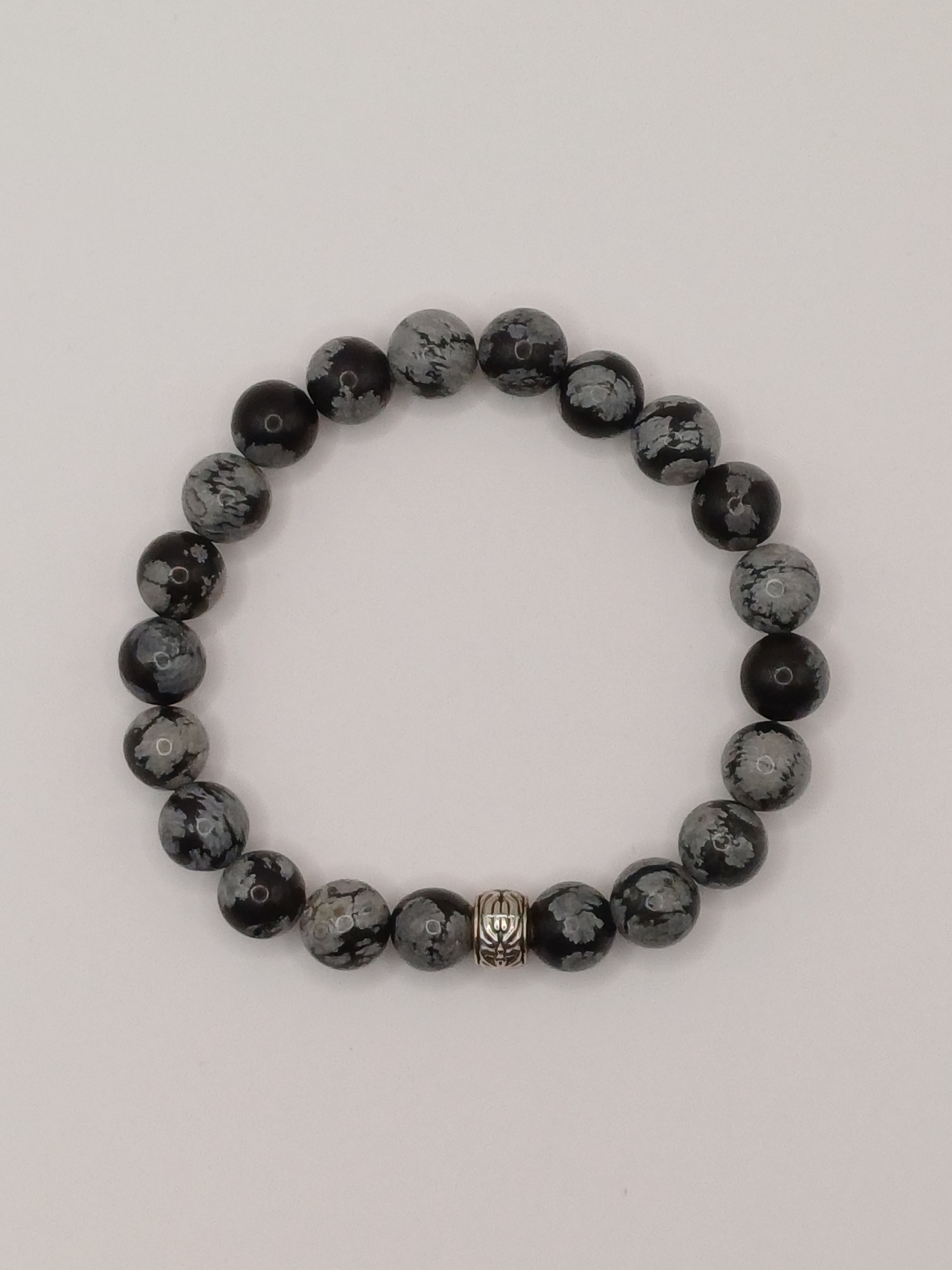 Bracelet en Obsidienne neige